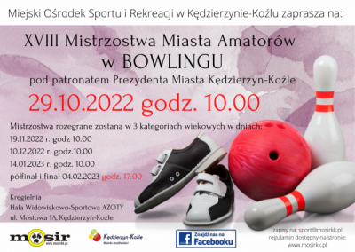Mistrzostwa Miasta Amatorów w bowlingu pod patronatem Prezydenta Miasta Kędzierzyn-Koźle