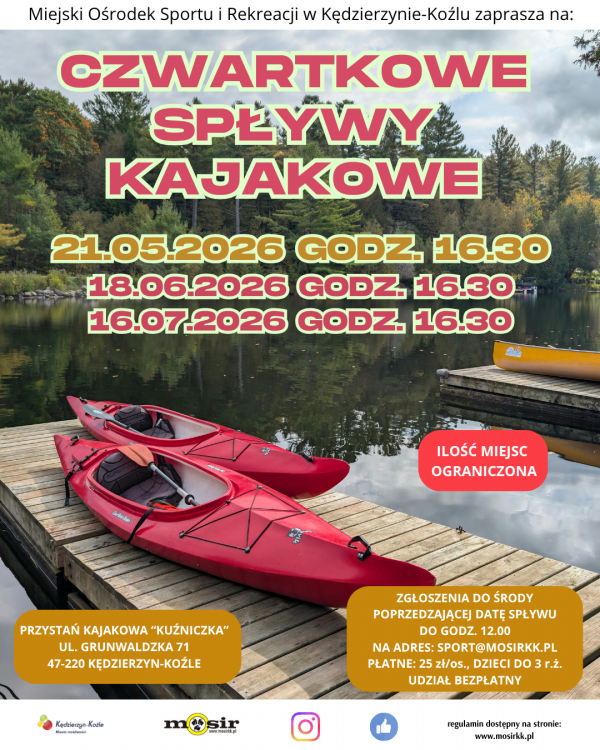Ruszają Czwartkowe spływy kajakowe